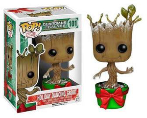 Funko Pop! Marvel: Guardians of the Galaxy - Holiday Dancing Groot (Metallic) (Hot Topic Exclusive) #101 - Sweets and Geeks