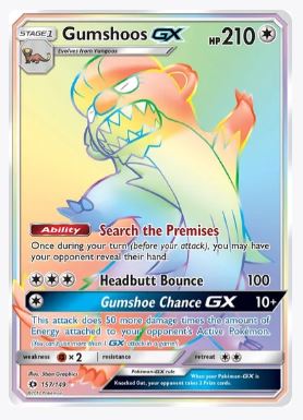 Gumshoos GX (Secret) SM Base Set # 157/149 - Sweets and Geeks