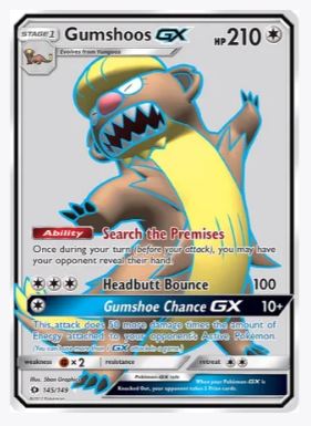 Gumshoos GX (Full Art) SM Base Set # 145/149 - Sweets and Geeks