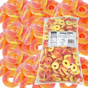 Gummi Peach Rings 5lb - Sweets and Geeks