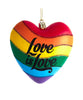 Pride Rainbow "Love Is Love" Heart Ornament - Sweets and Geeks