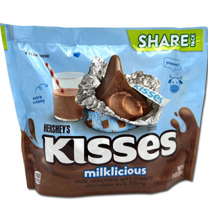 Hershey Kisses Milkilicious Kisses W/ Creamy Chocolate Filling 9oz - Sweets and Geeks