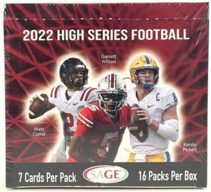 2022 Sage Hit Premier Draft High Series Football Hobby Box - Sweets and Geeks