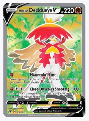 Hisuian Decidueye V (Full Art) SWSH10: Astral Radiance # 173/189 - Sweets and Geeks