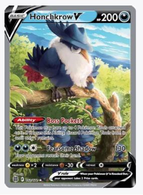 Honchkrow V (Alternate Full Art) SWSH09: Brilliant Stars # 162/172 - Sweets and Geeks