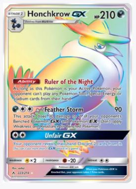 Honchkrow GX (Secret) SM - Unbroken Bonds # 223/214 - Sweets and Geeks