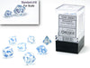 Chessex Borealis Mini Polyhedral 7 Die Set Icicle/Light Blue Luminary - Sweets and Geeks