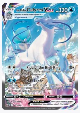 Ice Rider Calyrex VMAX (Alternate Art Secret) - SWSH06: Chilling Reign - Card # 203/198 - Sweets and Geeks