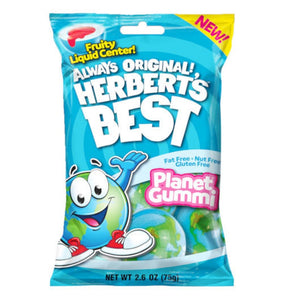 Herberts Best Planet Gummi Peg Bag 2.6oz - Sweets and Geeks