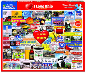 I Love Ohio! 1000 Piece Jigsaw Puzzle - Sweets and Geeks