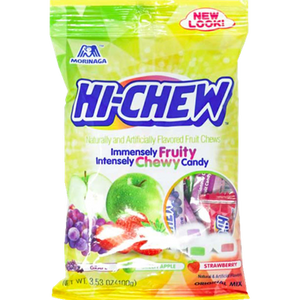 MORINAGA Hi-Chew Fruity Chewy Candy Mix Flavor 100g (Grape, Green Apple, Strawberry) - Sweets and Geeks