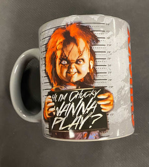 Chuck Wanna Play Ceramic Mug Shot. - Sweets and Geeks