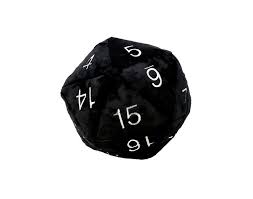 UP d20 Jumbo Plush Black - Sweets and Geeks