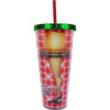 Christmas Story Leg Lamp 20 oz. Foil Cup with Straw - Sweets and Geeks
