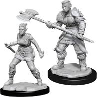 Dungeons and Dragons Nolzur's Marvelous Unpainted Miniatures: W13 Orc Barbarian Female - Sweets and Geeks