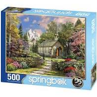 Springbok: Mountain View Chapel 500pc - Sweets and Geeks