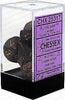Speckled Polyhedral Dice Block (7 Dice) - Sweets and Geeks