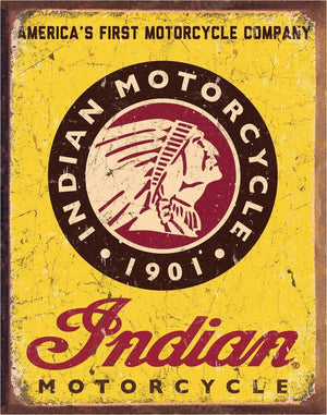 Indian Motorcycles Since 1901 Tin Sign - Sweets and Geeks