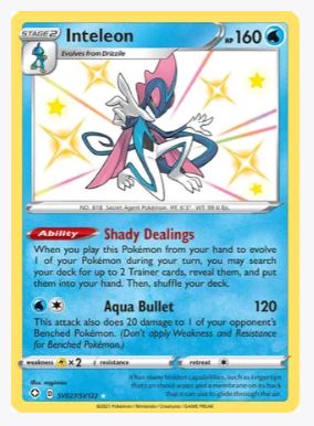 Inteleon Shining Fates: Shiny Vault	# SV027/SV122 - Sweets and Geeks