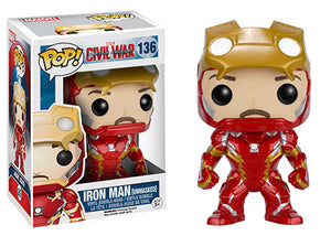 Funko Pop!: Marvel Captain America: Civil War - Iron Man (Unmasked) #136 - Sweets and Geeks