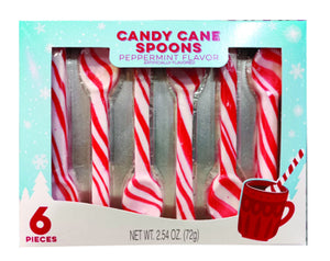 Peppermint Candy Spoons 6pk 2.5oz - Sweets and Geeks