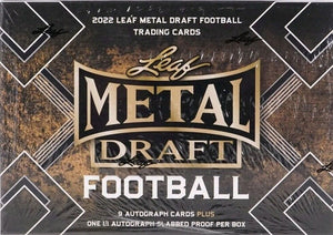 2022 Leaf Metal Draft Football Jumbo Hobby Box - Sweets and Geeks