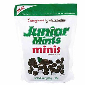 Junior Mint Mini's 8oz Stand Bag - Sweets and Geeks
