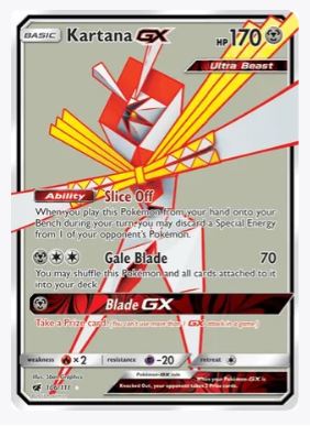 Kartana GX (Full Art) SM - Crimson Invasion # 106/111 - Sweets and Geeks