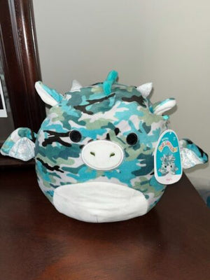 (No Tag) Squishmallow - Keanu the Camoflague Dragon 8" - Sweets and Geeks