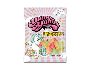 Yumy Yumy Unicorn Gummies Peg Bag 4oz - Sweets and Geeks