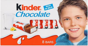 Kinder Small Chocolate Milk Candy Bar (8 Pack) 100g - Sweets and Geeks