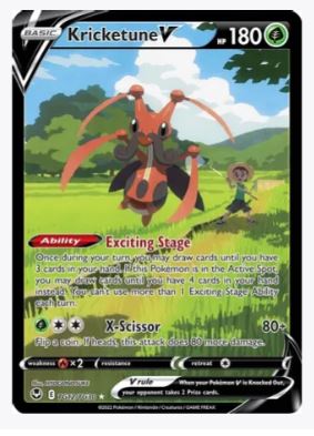 Kricketune V SWSH12: Silver Tempest Trainer Gallery # TG12/TG30 - Sweets and Geeks