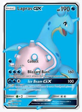Lapras GX (Full Art) SM Base Set # 139/149 - Sweets and Geeks