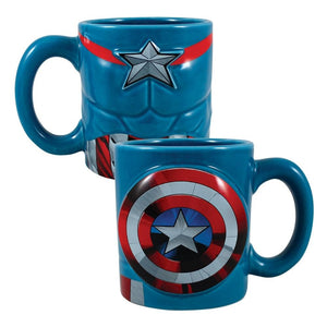 Marvel Captain America 20 oz. Sculpted Ceramic Mug - Sweets and Geeks