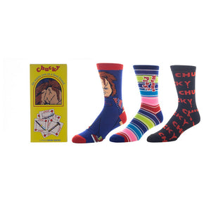 Chucky 3 Pack of Crew Socks - Sweets and Geeks