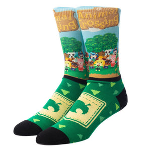Animal Crossing Sublimated Crew Sock - Sweets and Geeks
