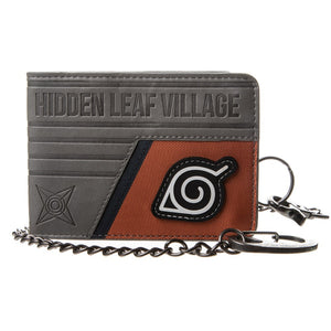 Naruto Layered Material Bi-Fold Chain Wallet - Sweets and Geeks