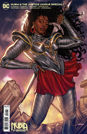 Nubia & the Justice League Special #1 (Joshua Sway Swaby Nubia 50th Anniversary Card Stock Variant) - Sweets and Geeks