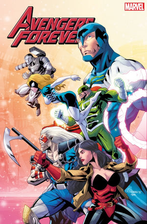 Avengers Forever #14 (Lubera 90s Avengers Assemble Connecting Variant) - Sweets and Geeks