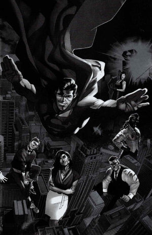 Superman #1 (Lunar Distribution Black and White Foil Variant) - Sweets and Geeks