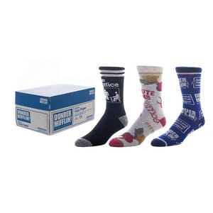 The Office 3 Pack of Crew Socks - Sweets and Geeks