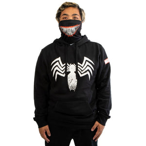 Marvel Venom Smile Lightweight Hoodie with Built-in Gaiter - Sweets and Geeks