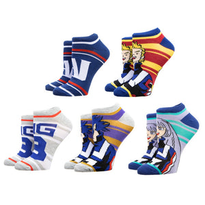 My Hero Academia 5 Pair Ankle Socks - Sweets and Geeks