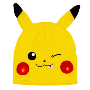 Pokemon Pikachu Big Face Beanie W/ LED Cheeks - Sweets and Geeks