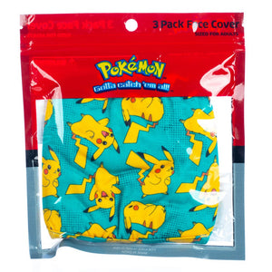 Pokemon 3 Pack Adjustable Face Covers - Sweets and Geeks