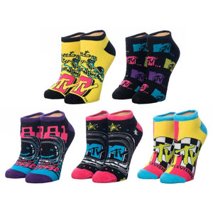 MTV Retro Logo 5 Pair Ankle Socks - Sweets and Geeks