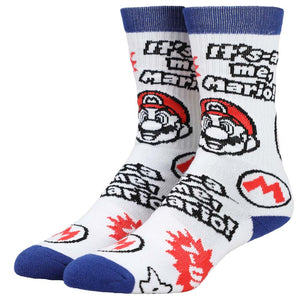 Super Mario Icon Toss Crew Socks - Sweets and Geeks