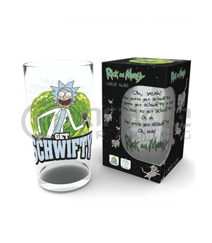 Rick & Morty Large Glass – Get Schwifty - Sweets and Geeks