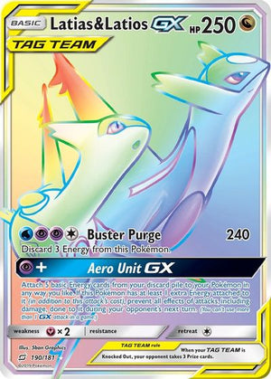 Latias & Latios GX (Secret) SM - Team Up # 190/181 - Sweets and Geeks
