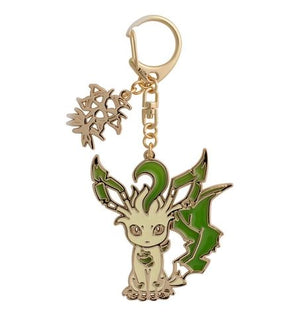 Leafeon Japanese Pokémon Center Eevee Collection Metal Keychain - Sweets and Geeks